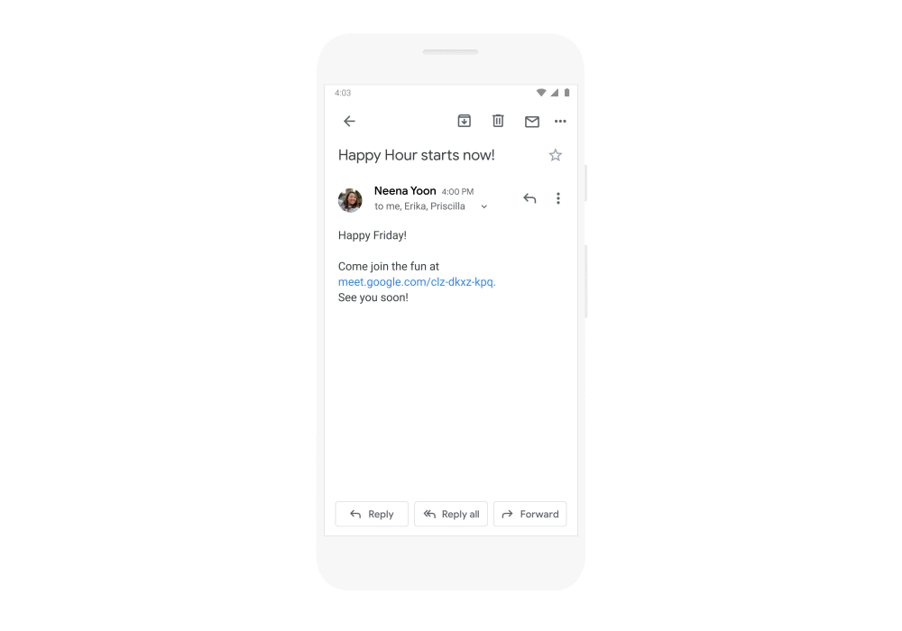 Google Meet in Gmail