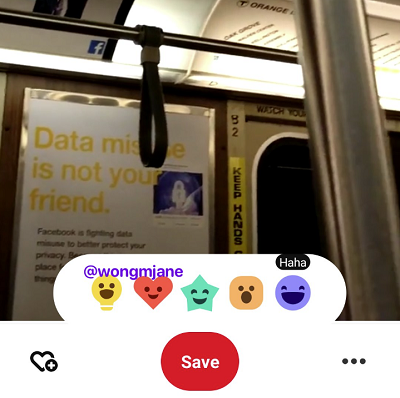 Pinterest video reactions