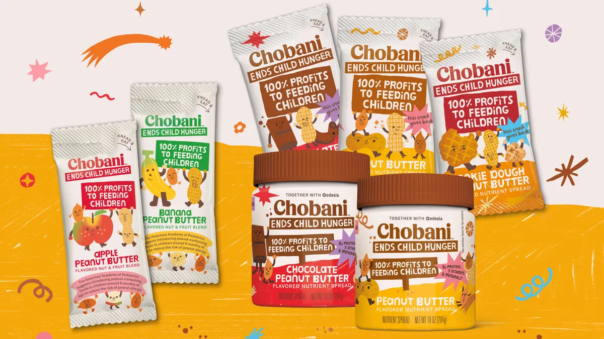 Chobani, peanut butter
