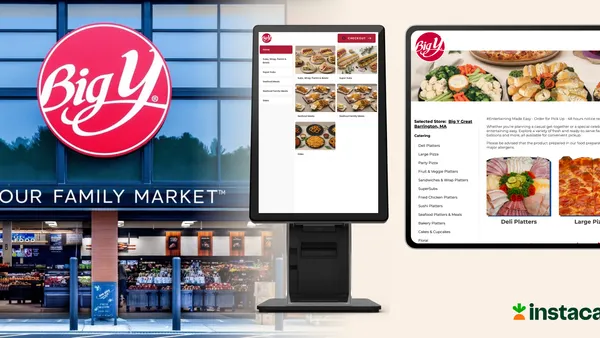 A Big Y storefront and Foodstorm prepared food ordering tools