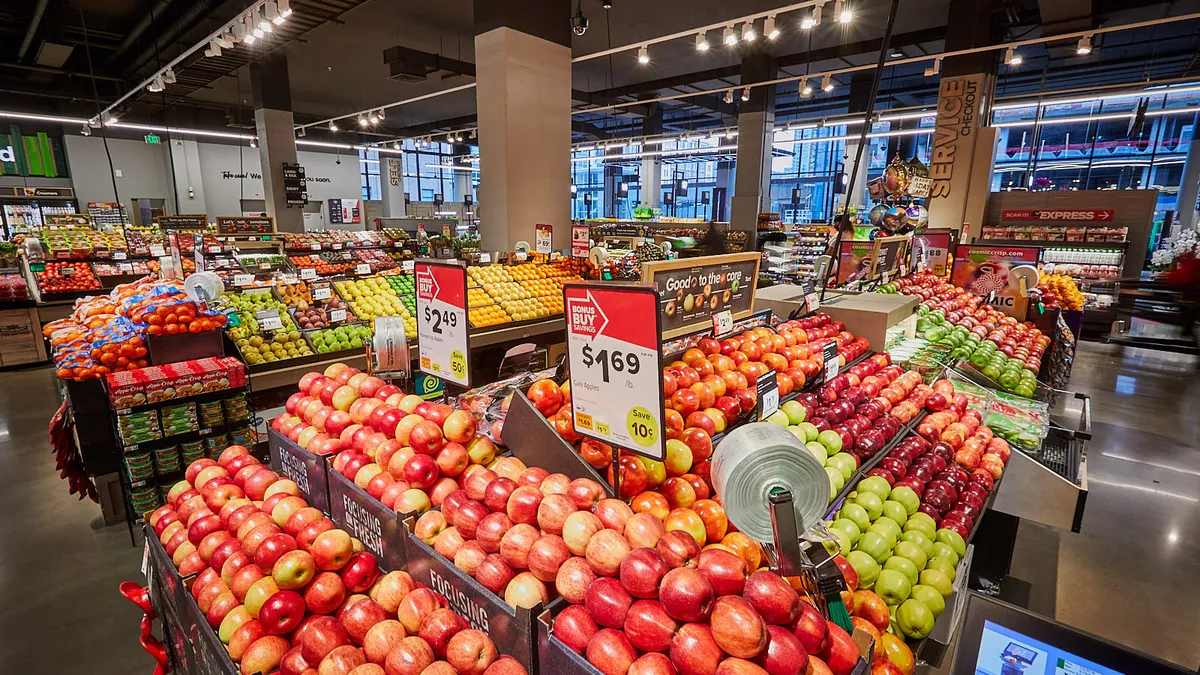 Produce section in Giant supermarket in Philadelphia