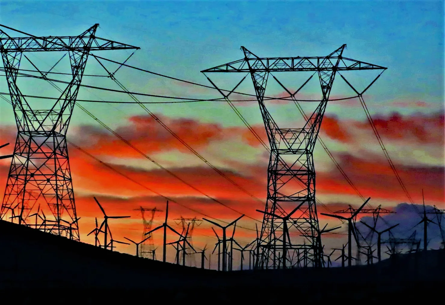 Windmills in the Coachella Valley of southern California