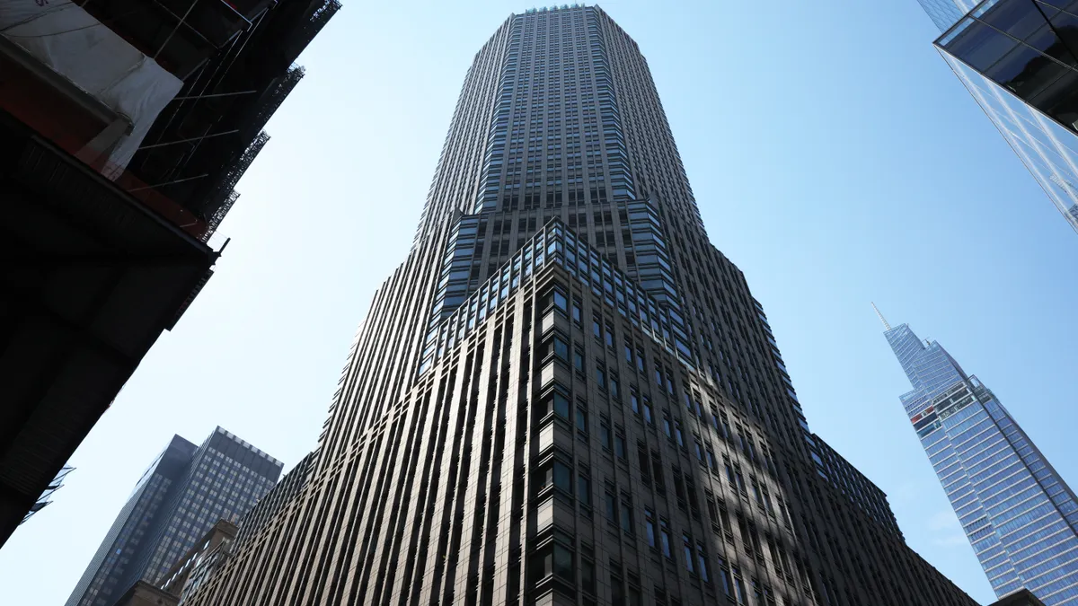 JPMorgan's building headquarters as seen on Madison Avenue in New York City.