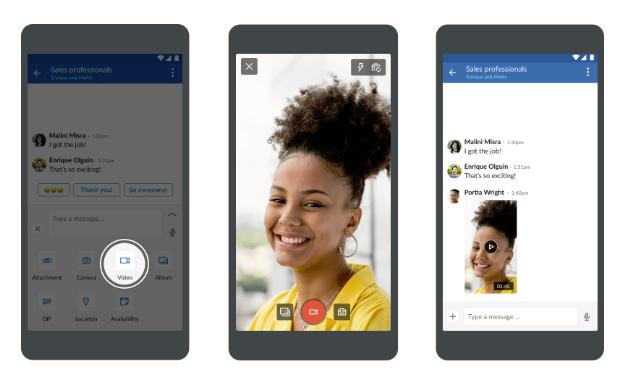 LinkedIn video messaging examples