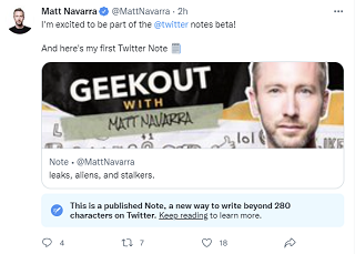 Twitter Notes Beta