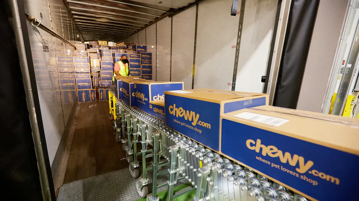 Chewy, fulfillment center, truck loading