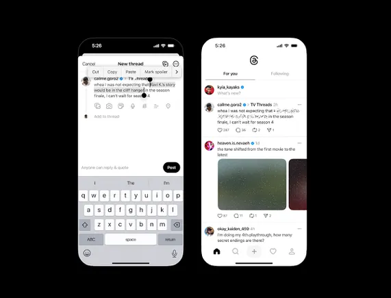 Threads Adds Spoiler Tags for Posts