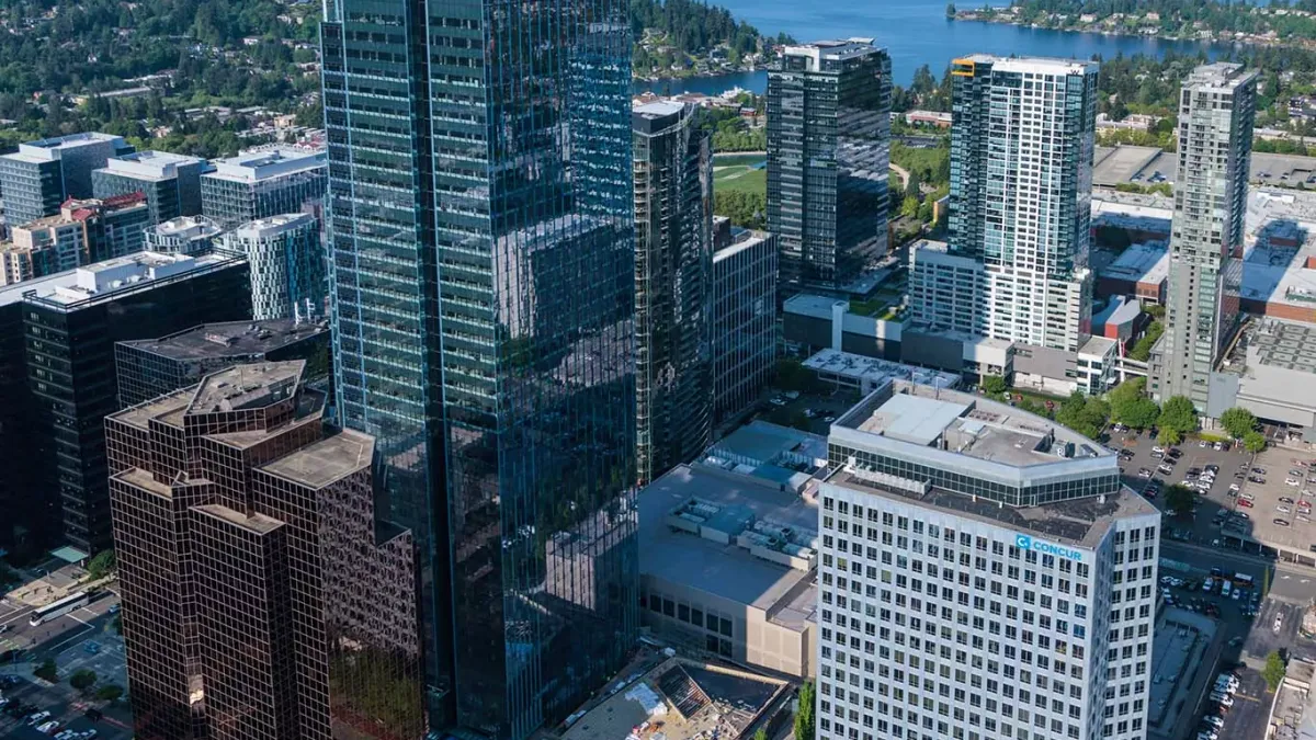 Positioned at the heart of Bellevue’s central business district, 555 Tower stands taller than any existing building in Bellevue.