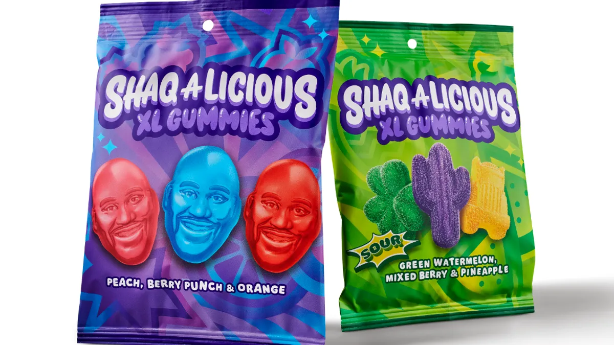 Hershey's new Shaq-A-Licious gummies.