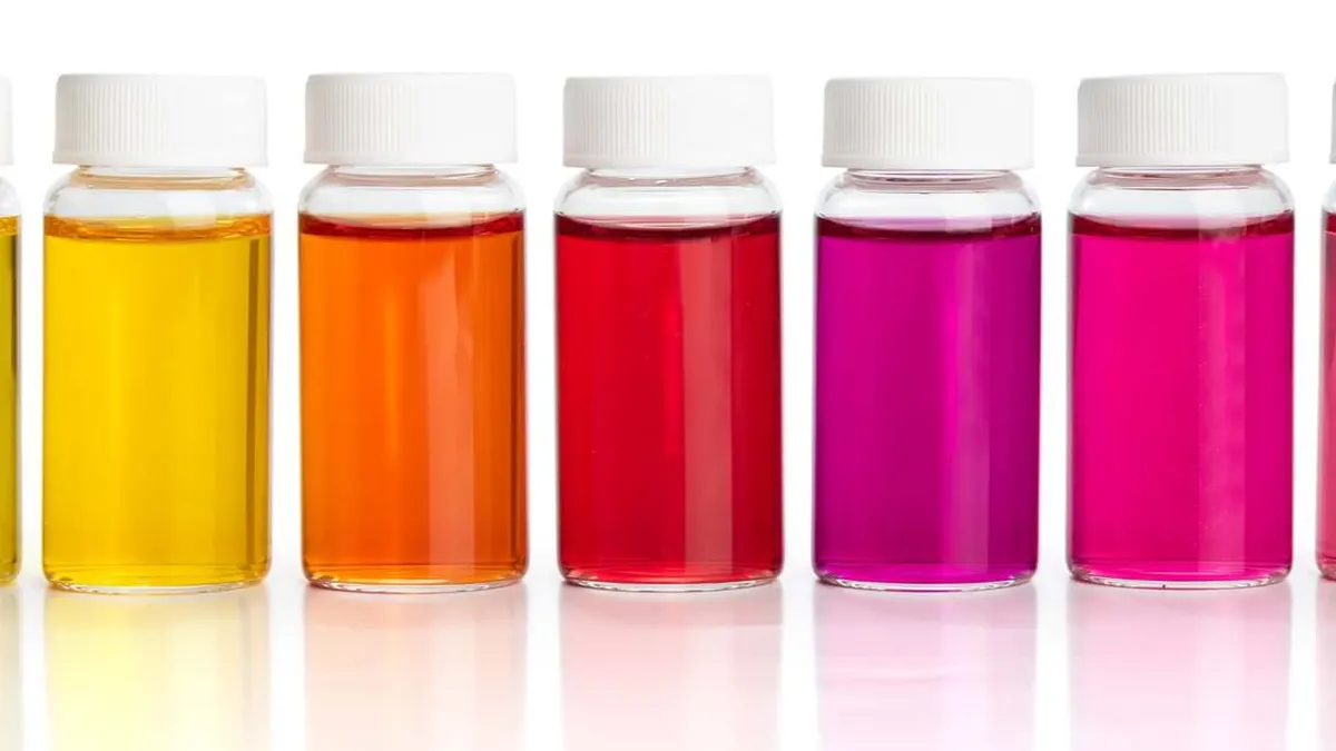 A palette of Phytolon's natural colors made through precision fermentation.