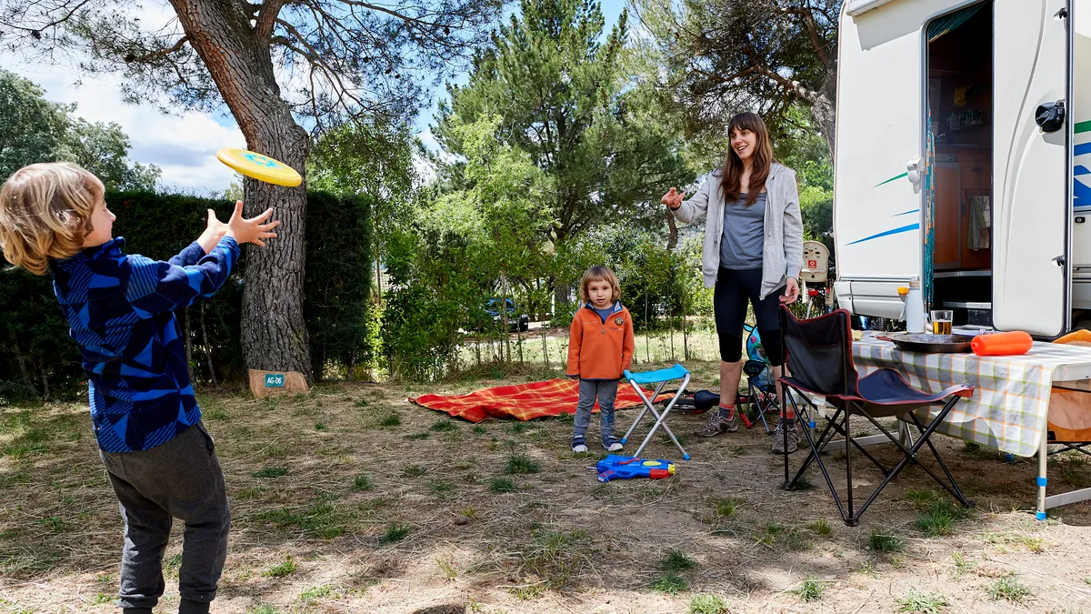 Camping in Spain.