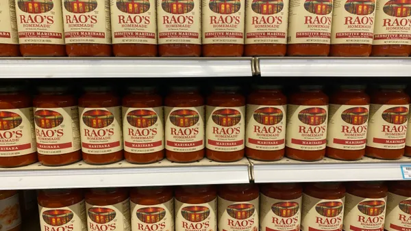 Jars of Rao's pasta sauce at a Washington, D.C. grocery store.