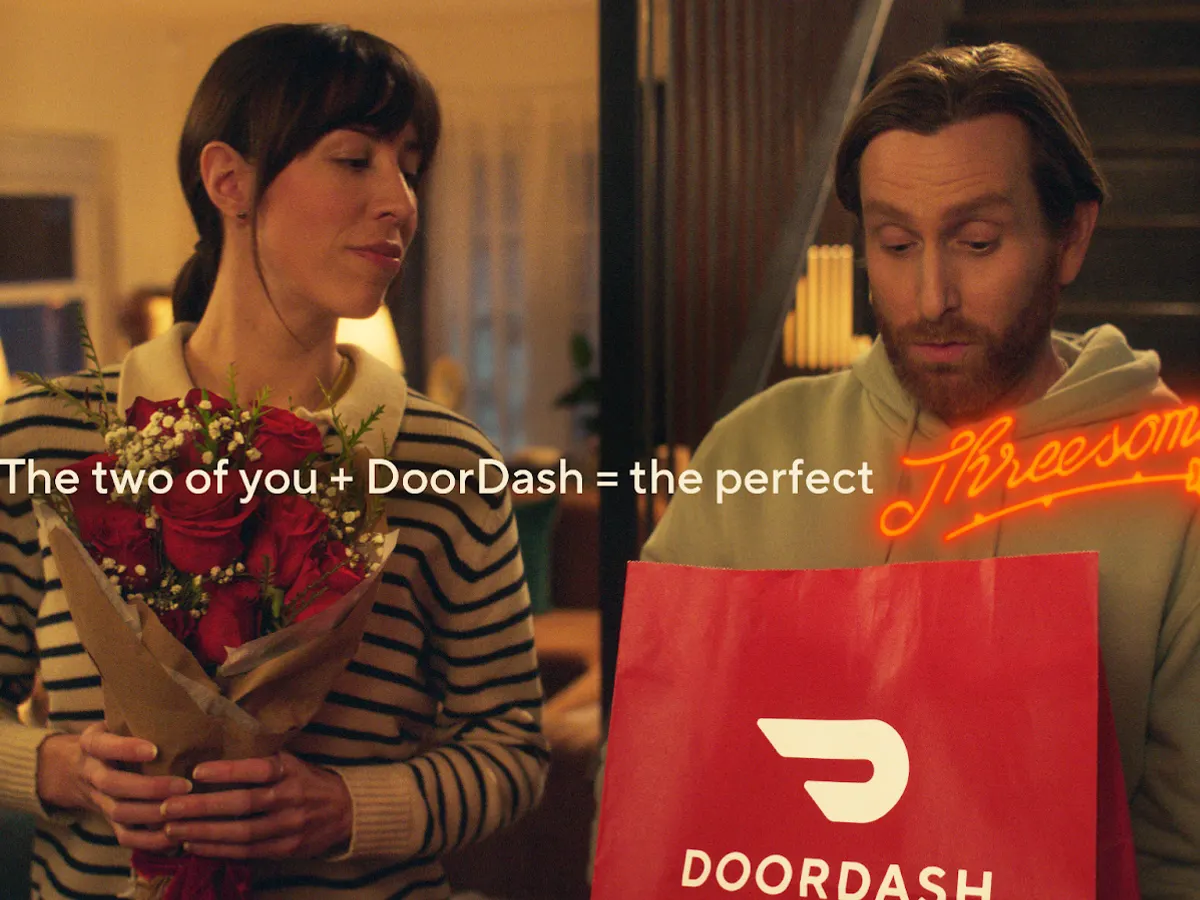 safest personal lubricants DoorDash suggests a 'Threesome' in racy Valentine's Day ads