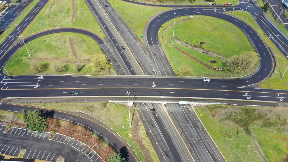 Light traffic on I-105 in Oregon due to pandemic shutdowns