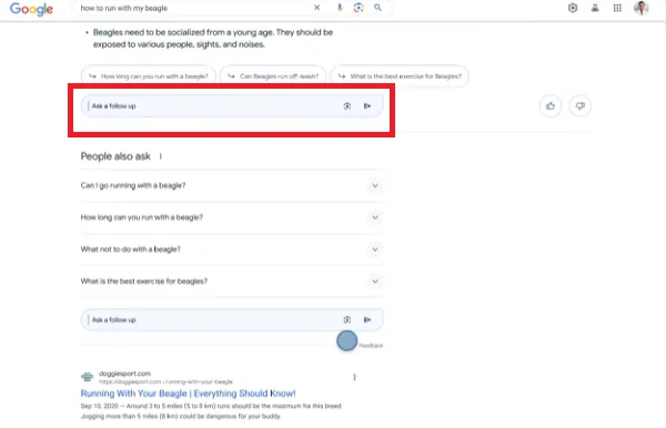Google AI search