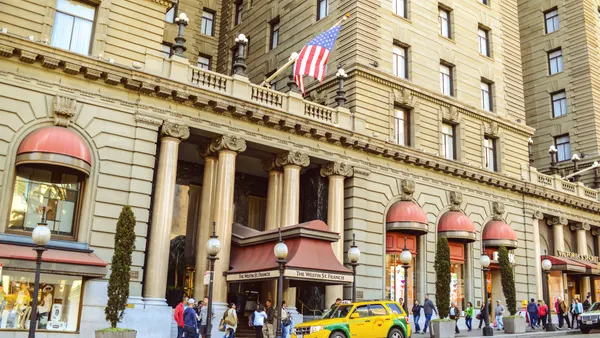 A photo of the Westin St. Francis Hotel in San Francisco.