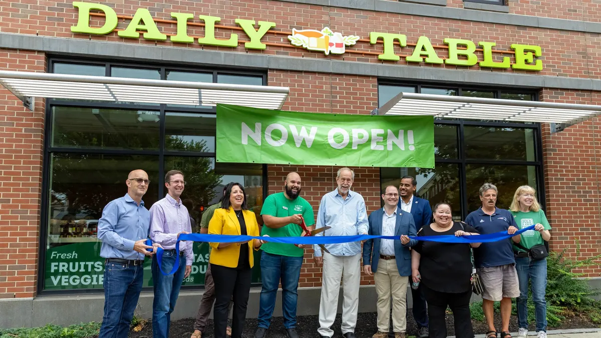 Grand opening of a Daily Table grocery store in Boston