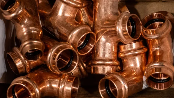 Copper goods are displayed.