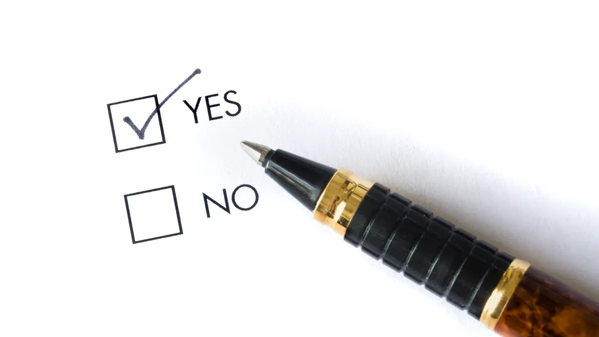 YES Decision Checkbox