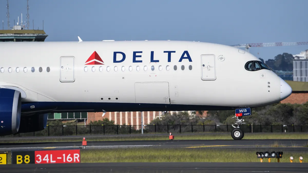 A delta air lines plane