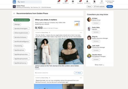 LinkedIn Company Pages update