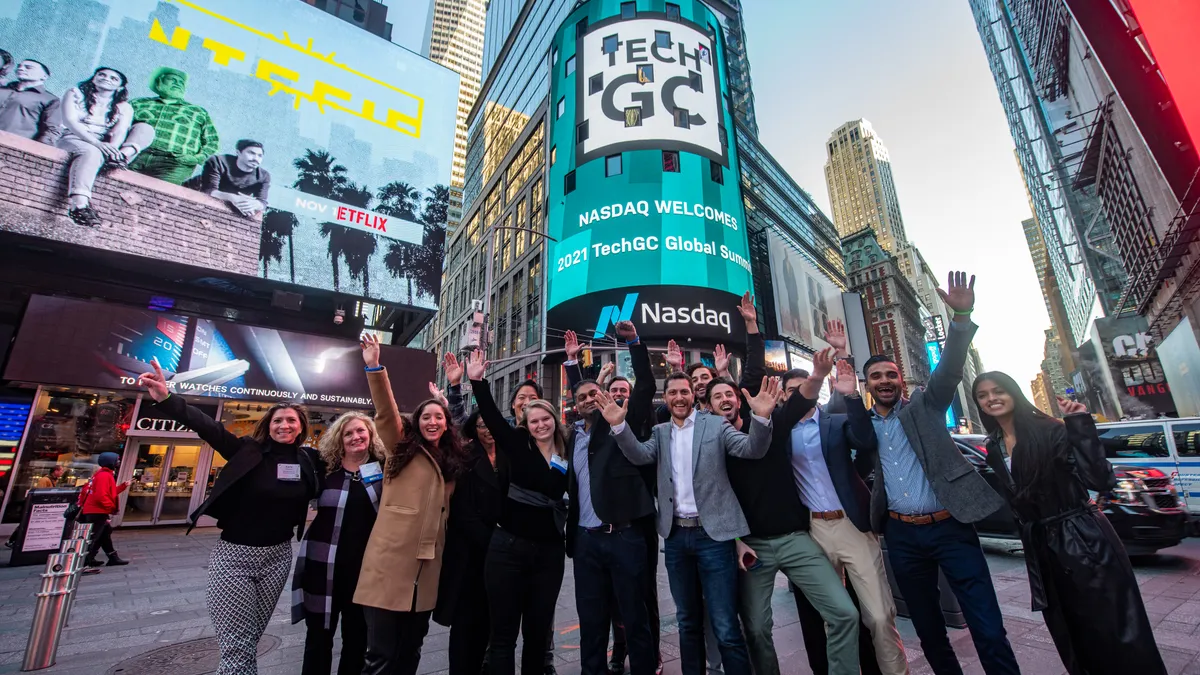 Members and leadership of TechGC at the group's 2021 global summit in New York