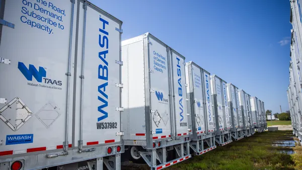 Wabash National trailers in a lot