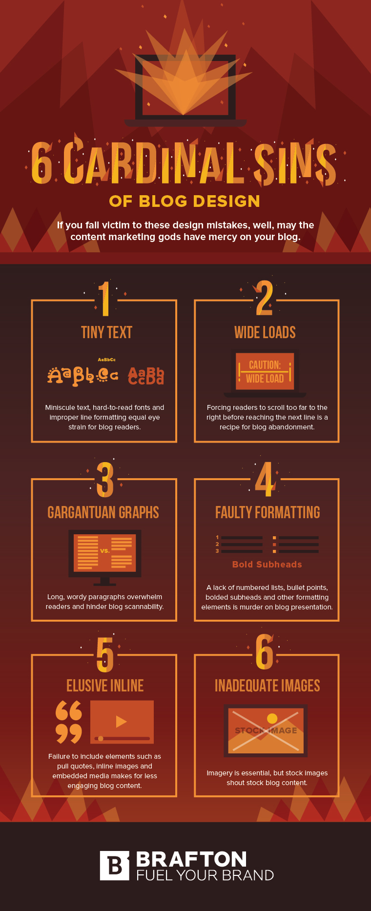 infographic outlines some key, common blogging mistakes