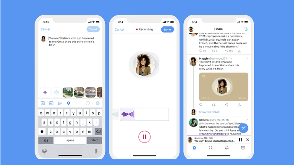 Twitter audio tweets