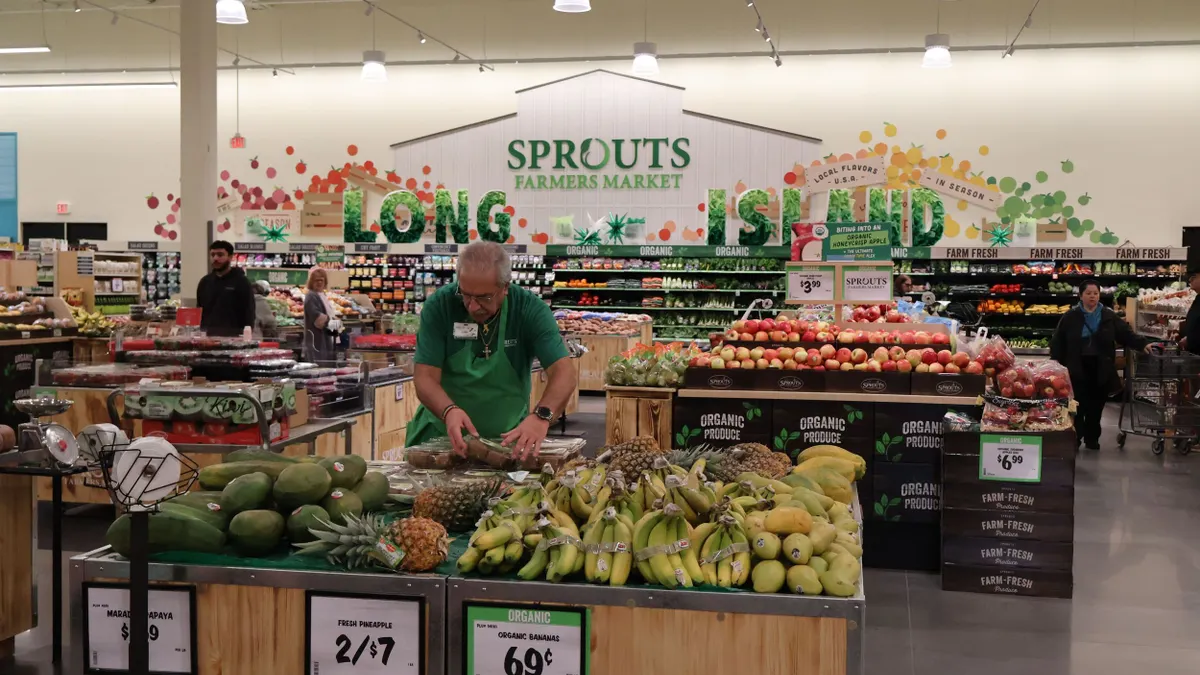 Interior of a Sprouts Farmers Market store on Long Island, New York.