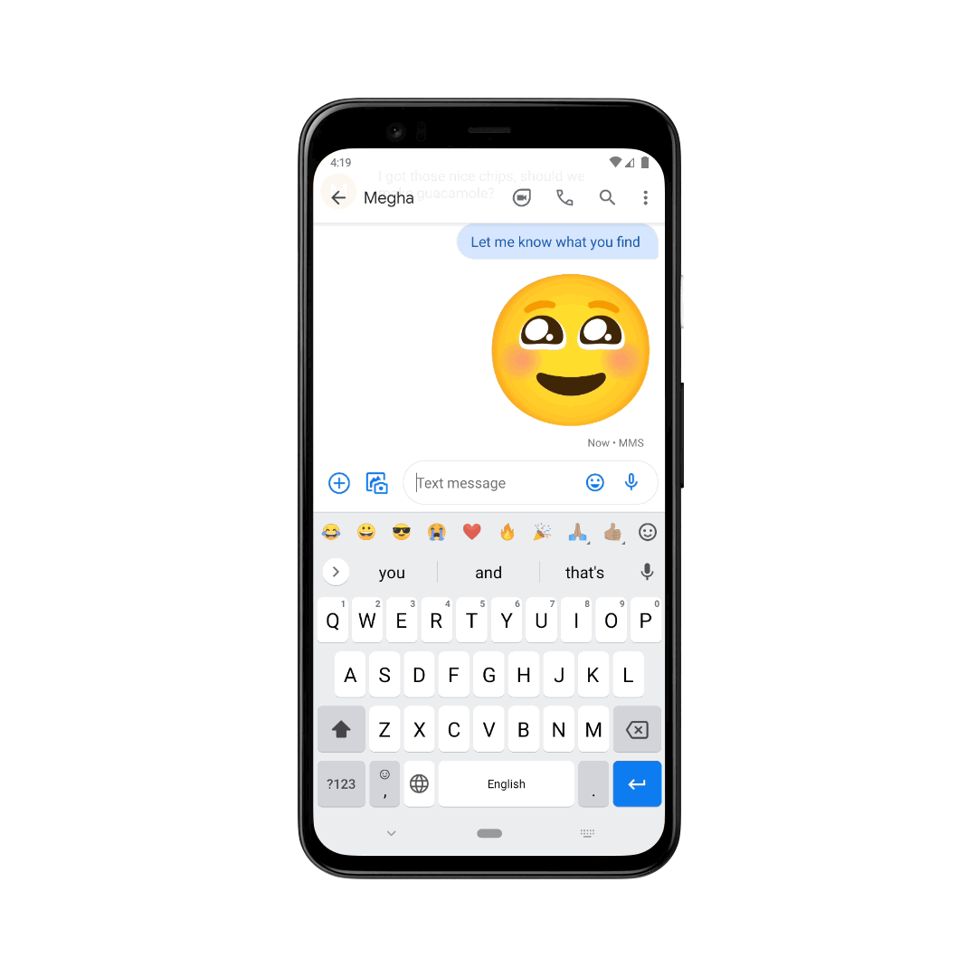 Google emoji bar