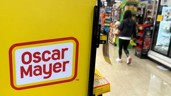 The Oscar Mayer logo is displayed at a grocery store