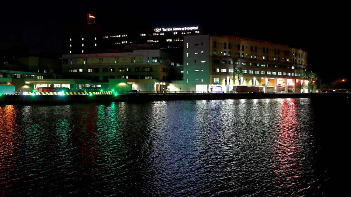 A view of Tampa General Hospital on April 16, 2020 in Tampa, Florida.