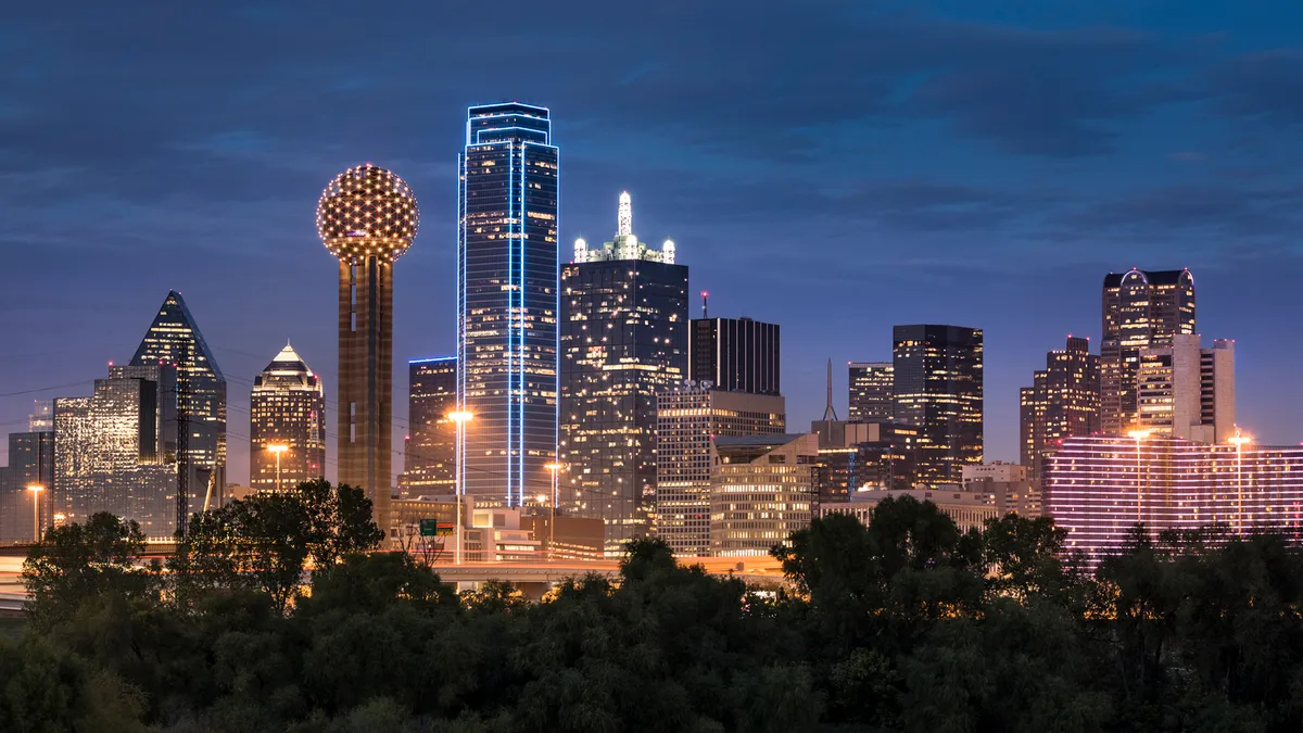 The Dallas skyline