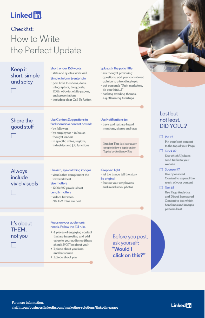 LinkedIn posting best practices infographic