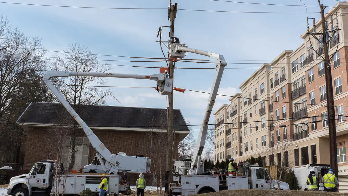 A Pepco bucket truck in Washington, D.C.