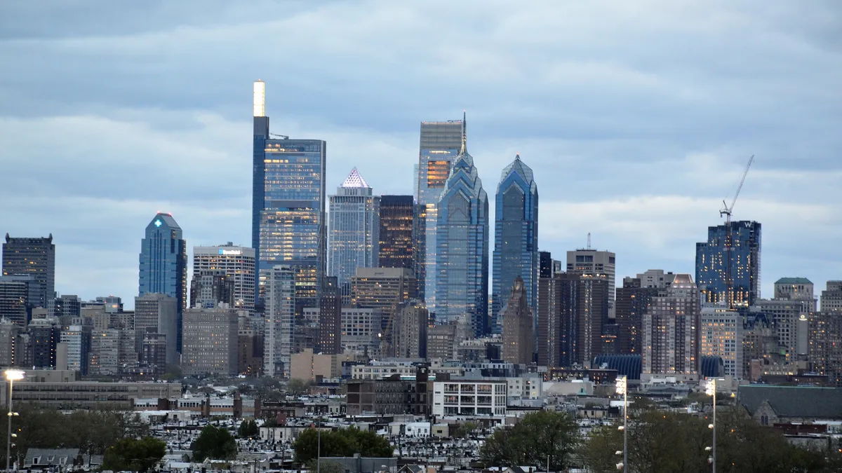 The Philadelphia skyline