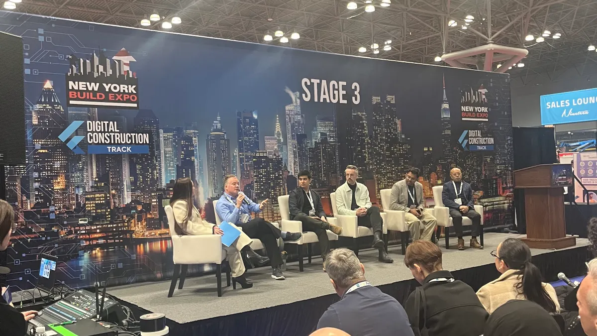Panelists discuss the role of artificial intelligence in construction during the New York Build Expo