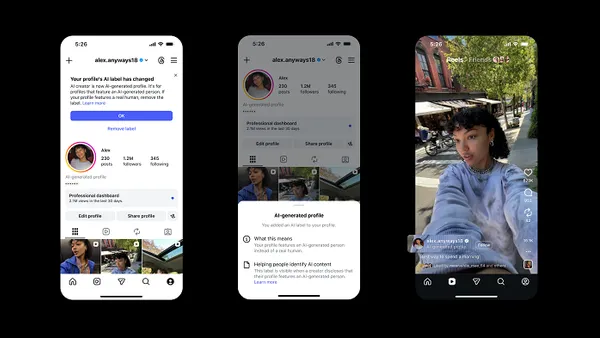 Instagram AI creator profiles