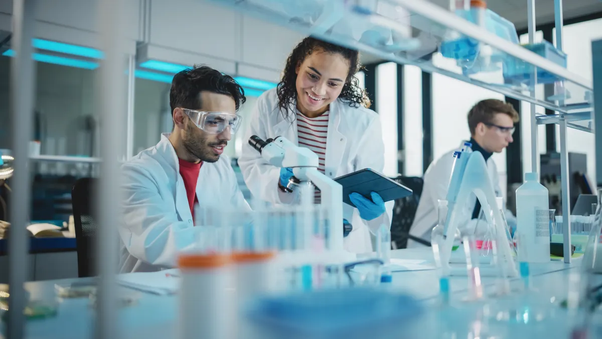 Scientists working together