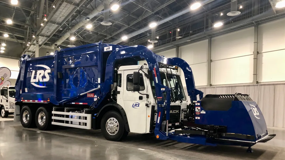 LRS truck on display at WasteExpo 2022