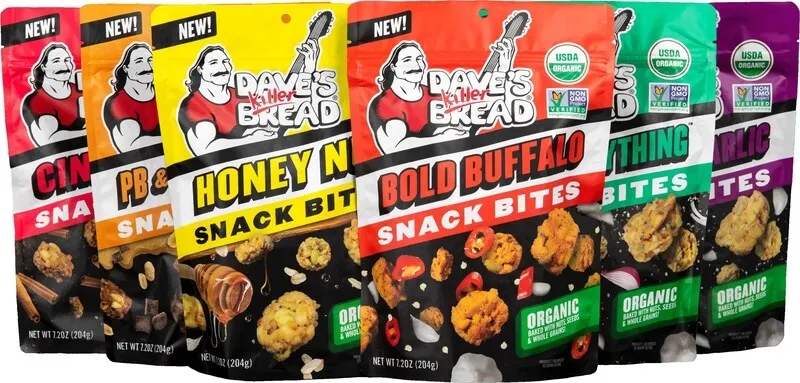 Bolsas de bocadillos de Dave.