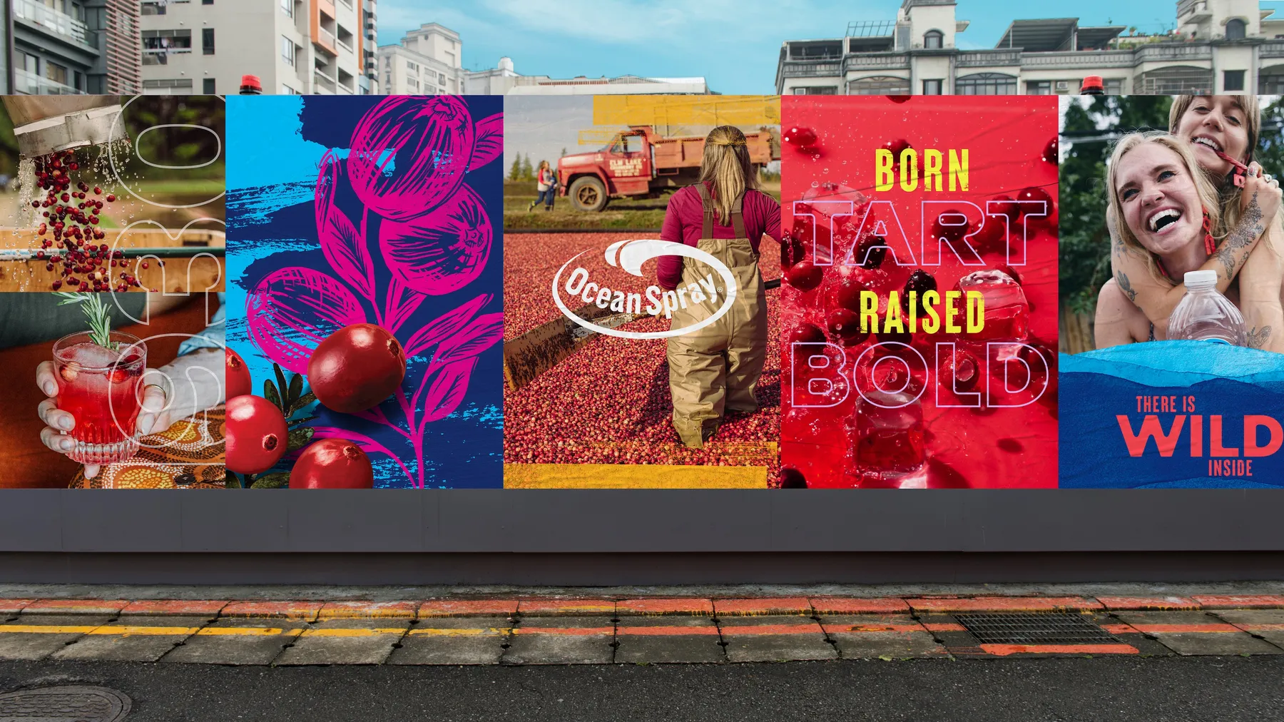 Ocean Spray rebrand OOH ads