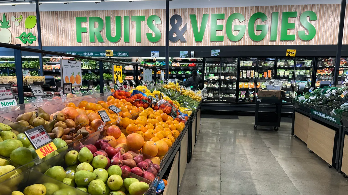 The produce department at Amazon Fresh in Woodland Hills, California.