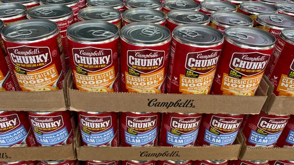 Cans of Campbell's Soup cans in New York City.
