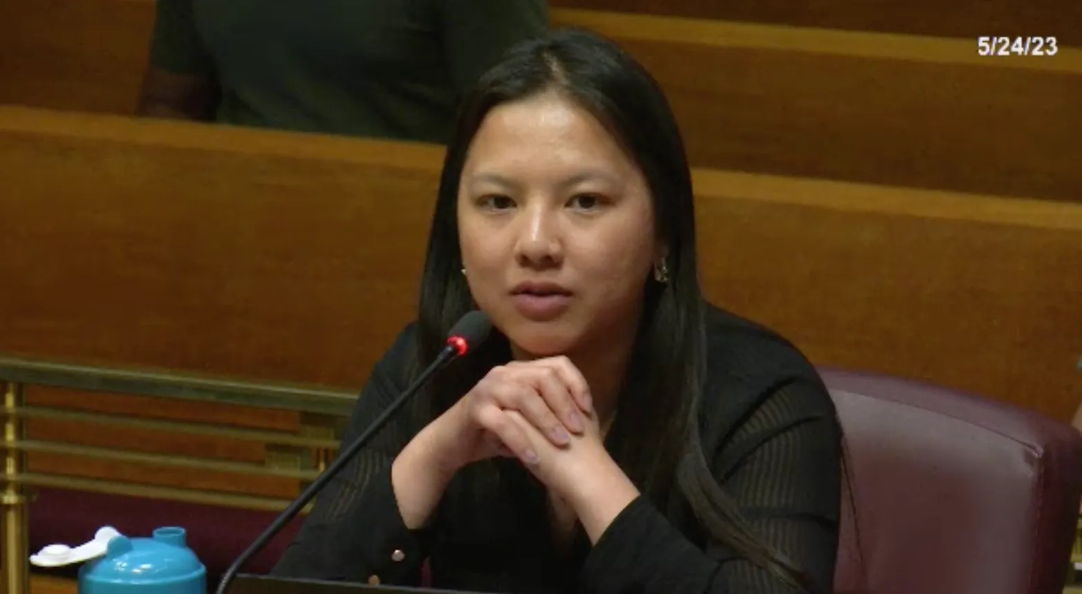 St. Paul City Council Member Nelsie Yang speaks in support of the truck parking ban.