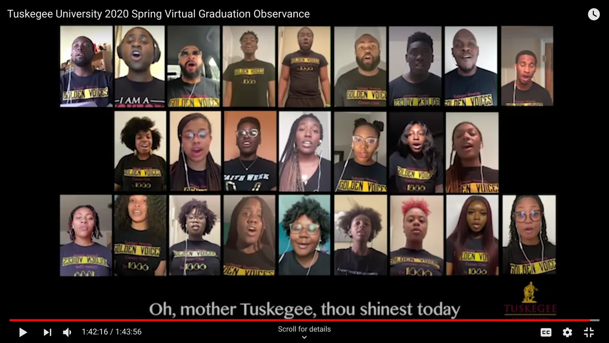 Tuskegee University virtual graduation on YouTube