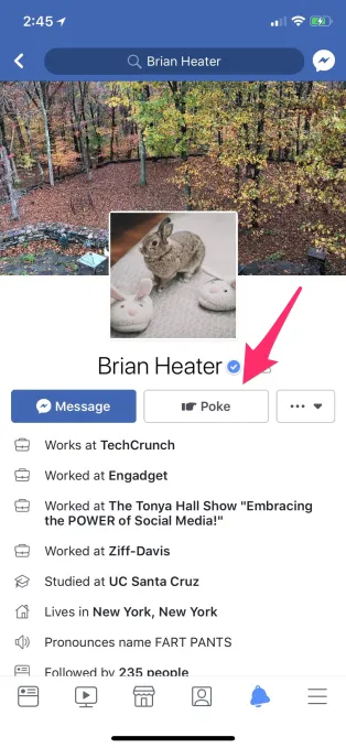 Facebook poke
