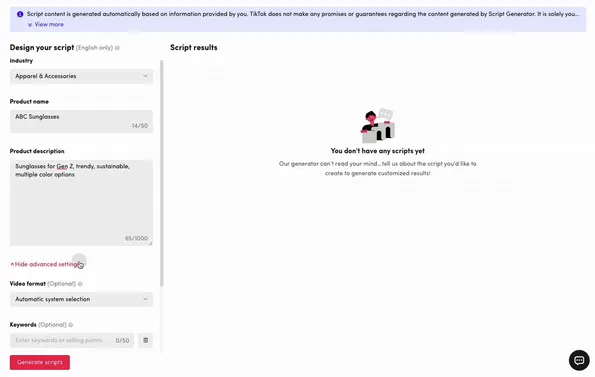 TikTok Script Generator