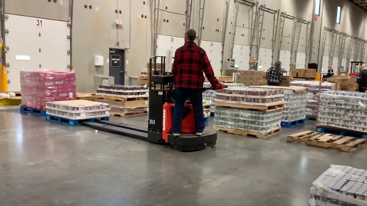 Interior of a grocery warehouse